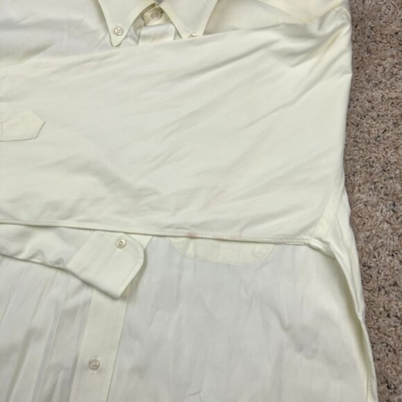 Gitman Bros For Fashion Post Louisville Button Up Shirt 16 33 Solid Pale Yellow - Picture 7 of 9